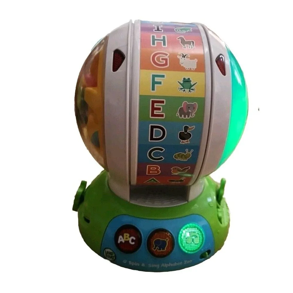 Spin and Sing Alphabet Zoo Leap Frog Kids Learning Toy Tested Working Batt Light